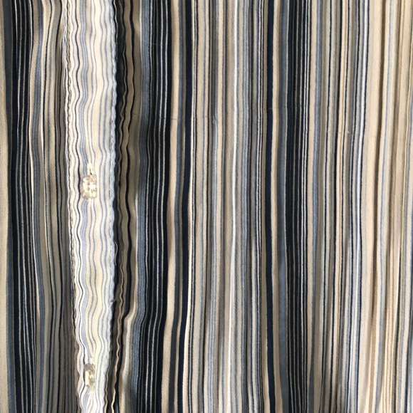 Striped blue button up blouse - Picture 3 of 8